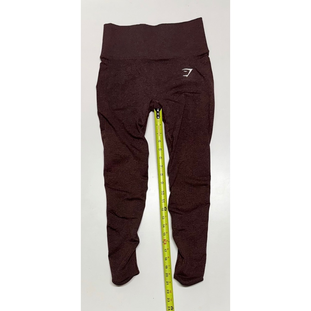 Gymshark Vital Seamless 2.0 Leggings Womens Small Burgundy Marl High Waist Pants